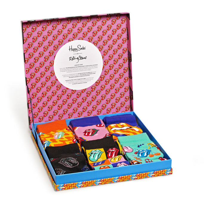 Picture of The Rolling Stones: Boxset of Happy Socks 6 Pairs Gift Box