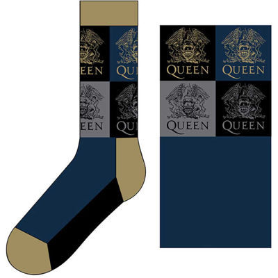 Picture of Queen: Unisex Ankle Socks: Crest Blocks