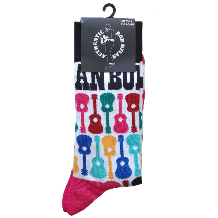 Picture of Bob Dylan Unisex Ankle Socks: Guitar Pattern