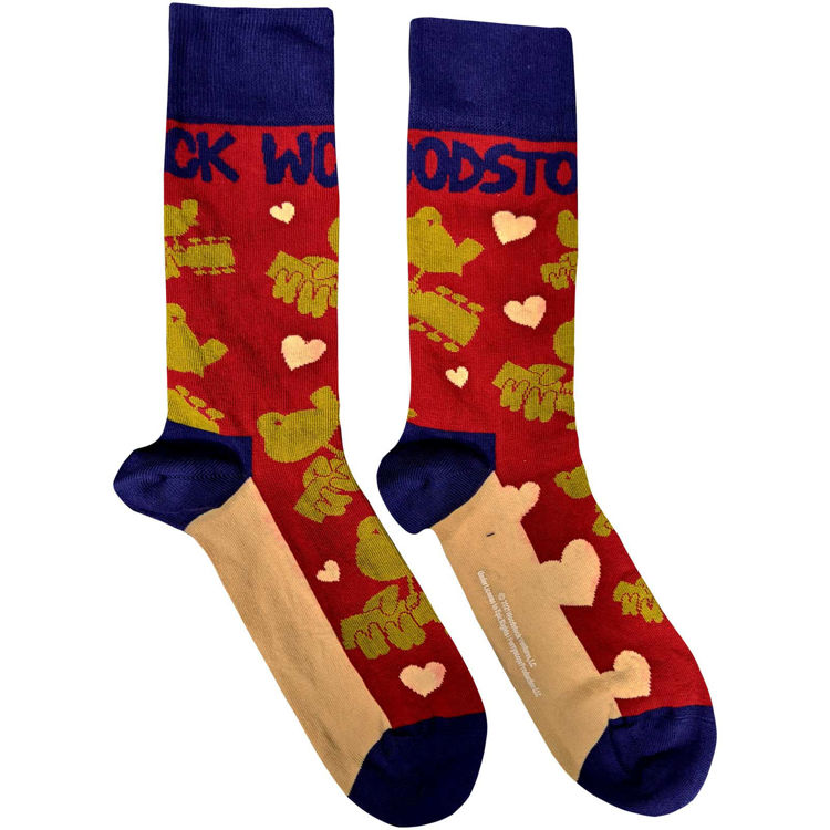 Picture of Woodstock Unisex Ankle Socks: Birds & Hearts