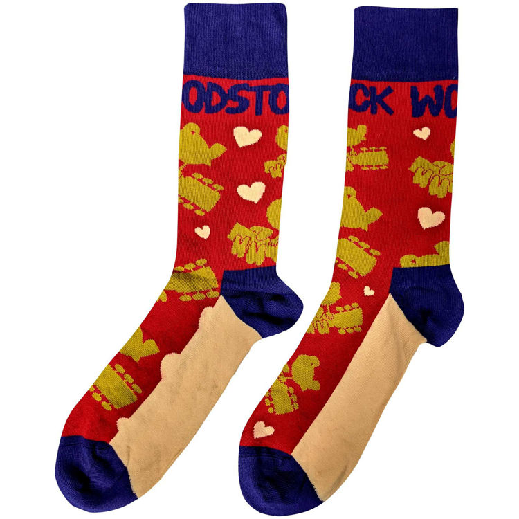 Picture of Woodstock Unisex Ankle Socks: Birds & Hearts