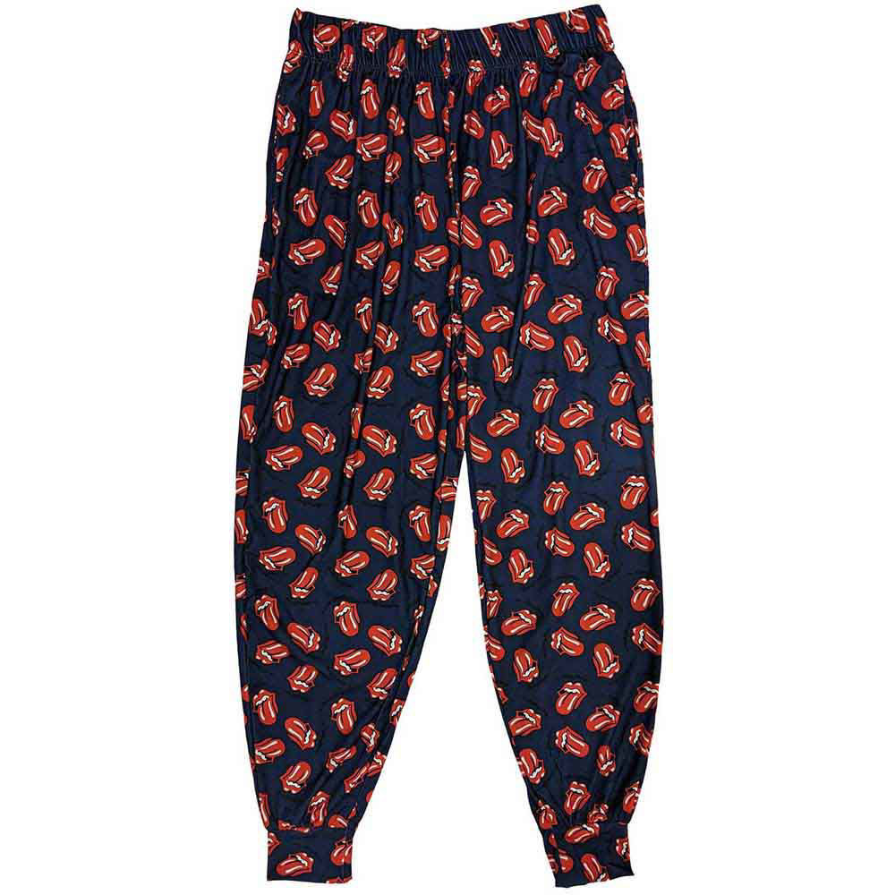 Pyjama The Rolling Stones Licence Officielle - Logo Classic Tongue - Top & Pantalon Contrastés - Polyester - Unisexe