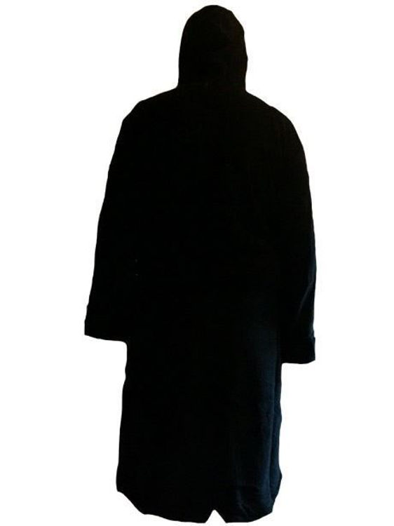 Picture of Q Parka: Black Parka Style Fleece Bathrobe