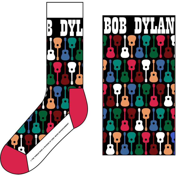 Picture of Bob Dylan Unisex Ankle Socks: Guitar Pattern