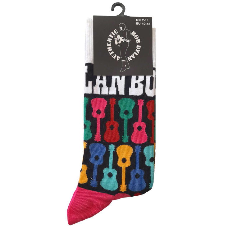 Picture of Bob Dylan Unisex Ankle Socks: Guitar Pattern