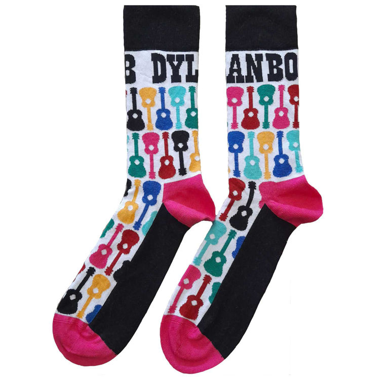 Picture of Bob Dylan Unisex Ankle Socks: Guitar Pattern