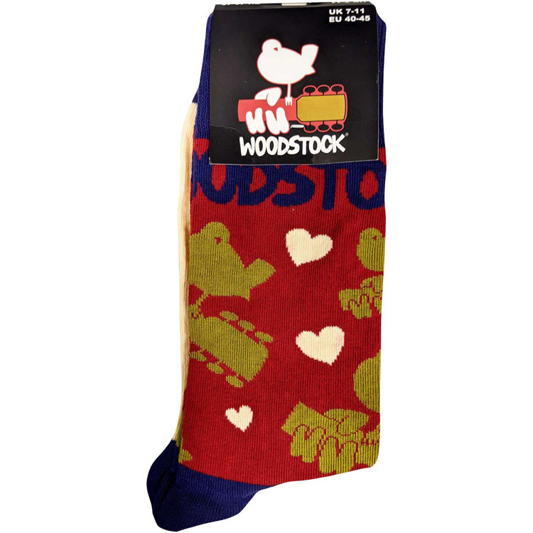 Picture of Woodstock Unisex Ankle Socks: Birds & Hearts